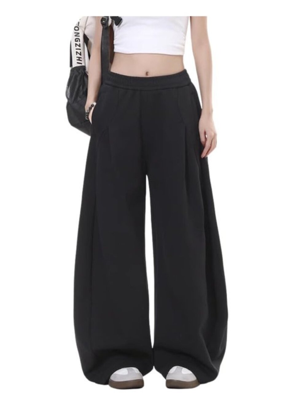 Wide Leg Sweatpants High Waist Drawstring Baggy Joggers for Women
